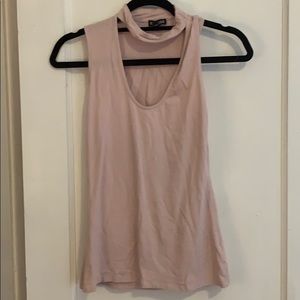 Express deep cut halter top